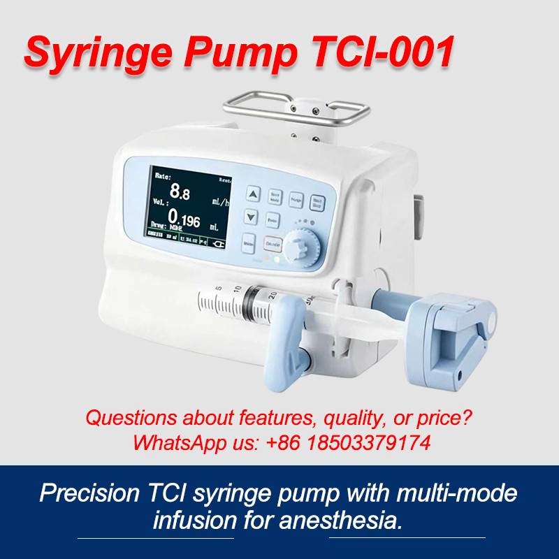 TCI Syringe Pump Anesthesia Target Controlled Syringe Pump 10-60ml ±2% Accuracy