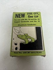 NOS Steel City Green Grounding Clip 14-12 AWG Copper Aluminum – Qty 50
