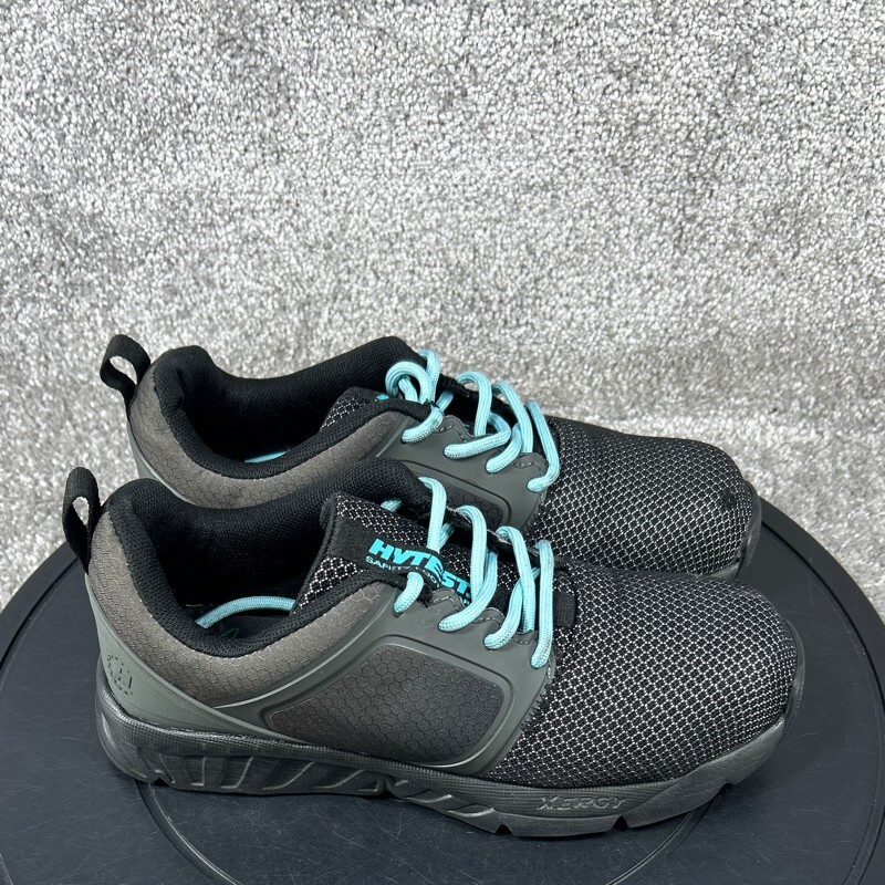 Hytest Shoes Womens Size 7.5 W Steel Toe k17400 Work Black Alpha Xergy SR