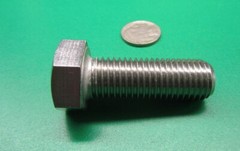 18-8 A2 Stainless Steel Bolt, FT, Metric, M12 x 1.75 x 40 mm Length, 10 Pcs