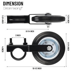 6″ Heavy Duty Farm Gate Wheel, Black, 1 Pack
