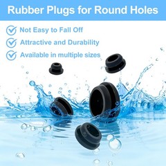 125Pcs Rubber Plugs for Round Holes, Durable and Long Service Life, 8 Sizes….