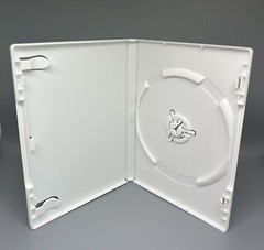 2 PCS PATENTED 14MM STANDARD SINGLE DVD CASE, WHITE, MADE IN US, QPSD20-08