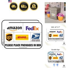 Package Delivery Signs 02 pack Package Delivery Stickers size 10 x 7 Inches O…