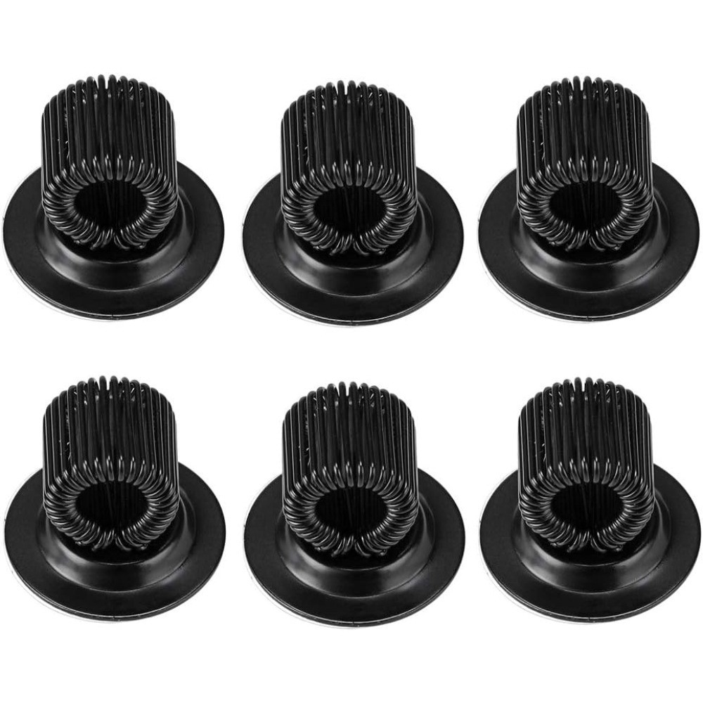 6 Pack Black Plating Pen Holder Clips- Self Adhesive Pen Pencil Holder Pen