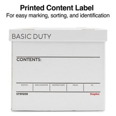 Corrugated File Box with Lift Off Lid, Letter/Legal Size, 10 Pack, White/Black