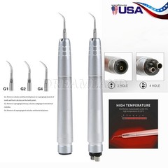 Ultrasonic Air Perio Scaler Handpiece Scaling 2 & 4 Holes & 3 Tips Dental