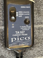Pico Technology TA167 – 200A/2000A AC/DC Current Probe, 20kHz, BNC Connector