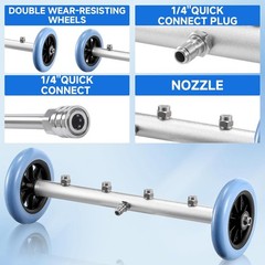 16 Inch 4000 PSI Undercarriage Washer with 3 Extension Wands