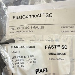 GREEN AFL FastConnect SC Singlemode Fiber Optic Connector Green/Beige 25 Pack