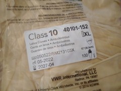 CERTICLEAN Class 10 Latex Gloves Pack of 100 Ambidextrous XL