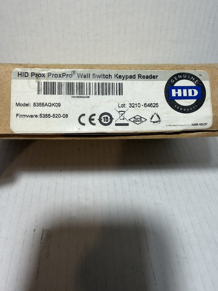 HID Prox ProxPro Wall Switch Keypad Reader 5355AGK00 Access Control