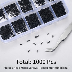 1000 Pcs Small Pan Head Screws Assortment Kit, Micro Tiny Electronic Self-Tappi