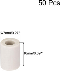 50Pcs 4Mm Dia Ceramic Tube Insulated Electronic Wire Bundle Heat Insulation Prot