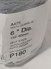 Norton 6″ Dia PSA Disc Roll: 180 Grit, Silicon Carbide Qty 250 78072771113