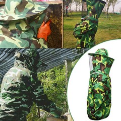 Camouflage Beekeeping Jacket Veil Bee Keeping Suit Hat Smock Protect Equipment
