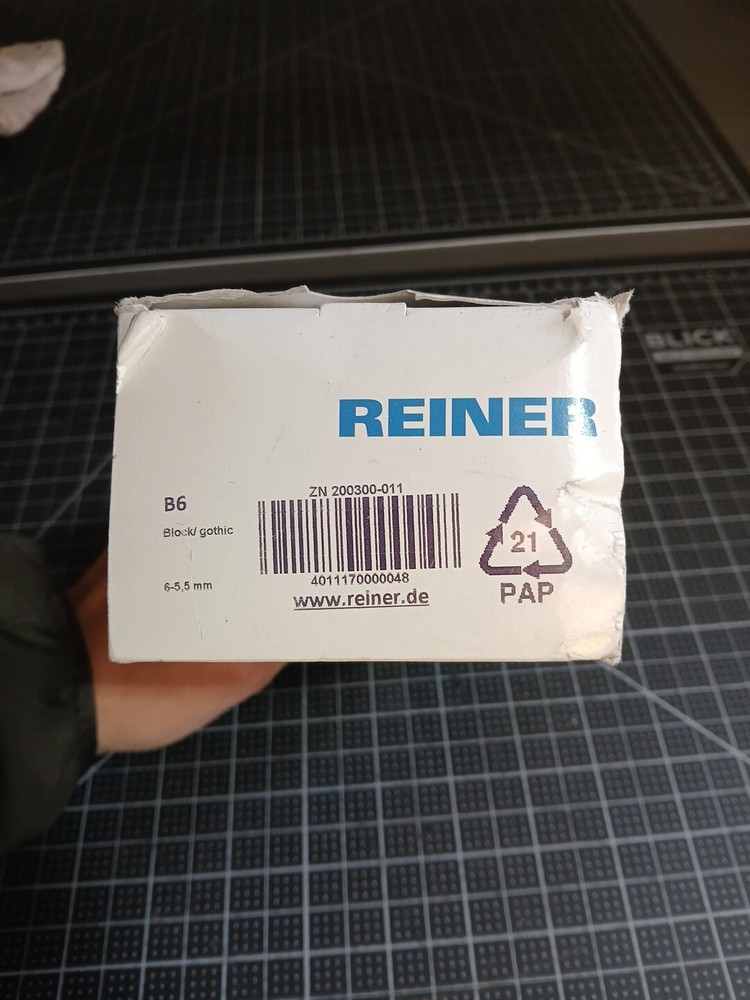 REINER B6 Automatic Numberer – 6 Wheels, 5.5mm, Block Style