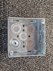 (QTY 25)Raco 232 4″ Square Box, Welded, 2-1/8″ Depth, 1/2 &3/4″ Knockouts, Steel