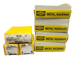 Hubbell Presswitch, Presswitch Plate and Metal Raceway Receptacle Boxes