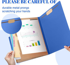 24 Pcs Pressboard Classification Folders with 2 Pocket Dividers,2 Inch Expansion