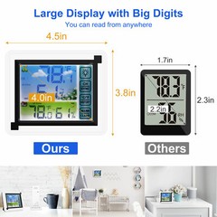 Digital LCD Display Thermometer Wireless Indoor & Outdoor Weather Station 24HRs