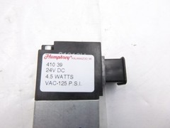 Humphrey 410 39 Direct Acting 4 Way Poppet Solenoid Valve 24VDC