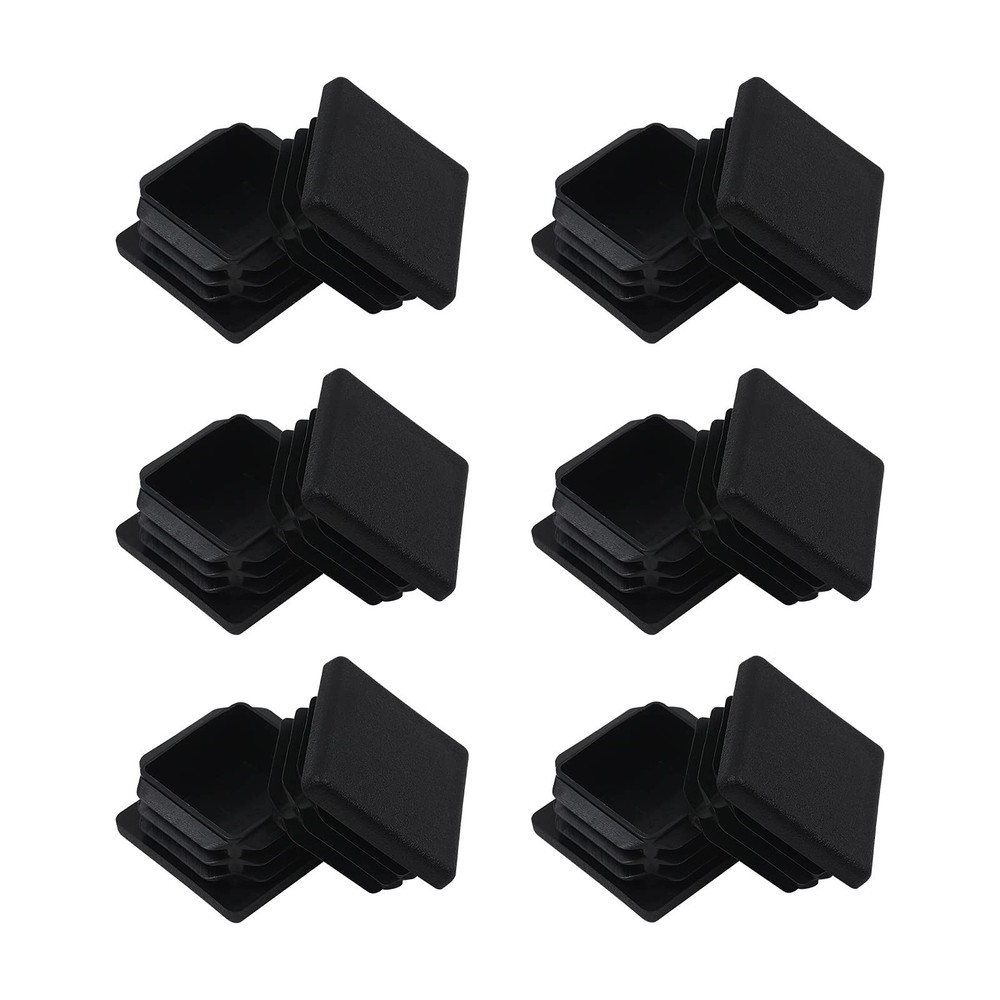 1.5 Inch Square Tube End Cap Plastic Plugs 12 Pack Square Tubing 1.5 x 1.5