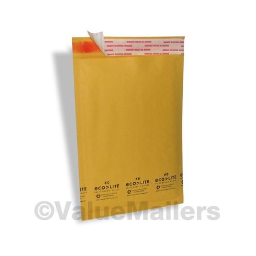 500 6×10 #0 (USA MADE) Ecolite Kraft Bubble Mailers Envelopes CD DVD Free Ship