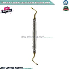 Lucas Curette Dental/Surgical Bone Curettes Serrated 2mm, 2.5mm, 3mm Set of 3PCS