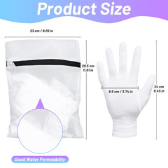 6 Pairs 100% Moisturizing Gloves for Dry Hands Overnight, 10 Pairs White Cot…