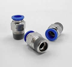 Straight Push To Connect One Touch Air Fitting Tube OD 1/2″ X 1/4 NPT, 3 pcs