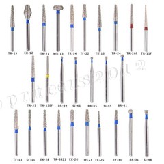 100 Types Dental FG Diamond Burs For High Speed Handpiece Friction Grip 50pcs