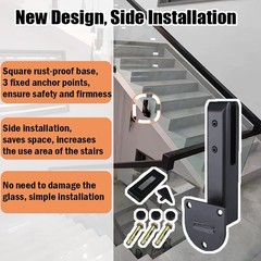 New Version Side Glass Mounting Bracket, Stainless Steel Glass Railing System…