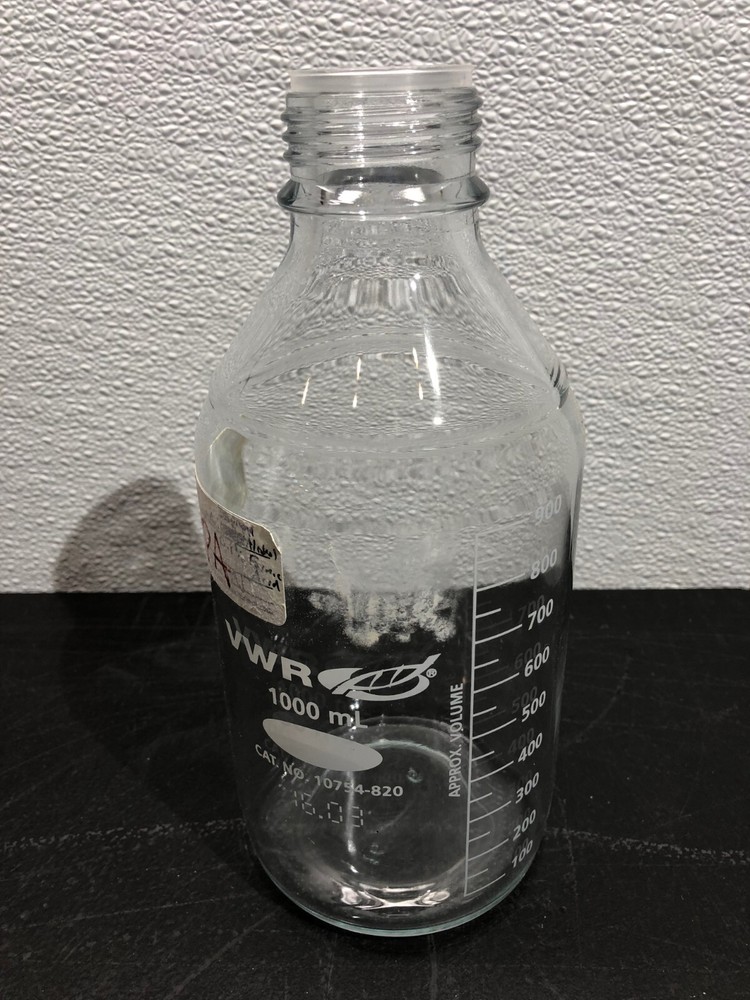 VWR 1000mL 10754-820 Glass Bottle