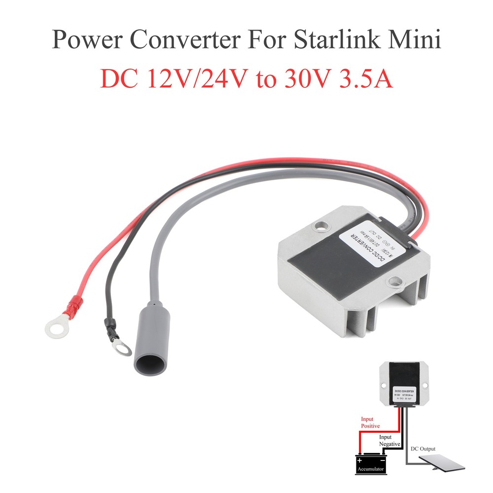 For Starlink Mini Step Up Converter DC 12V/24V to 30V 3.5A Power Cable