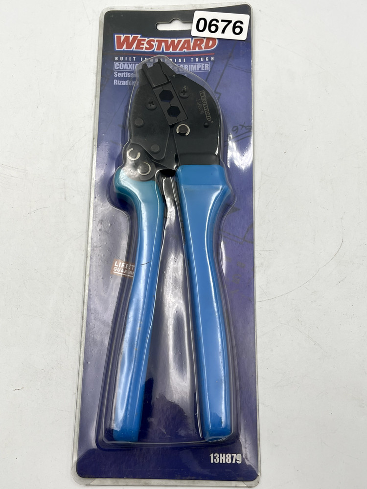Westward 13H879 Coaxial/Network Crimper For RJ-45, RG6/RG6Q, 9 7/8 in Overall Lg