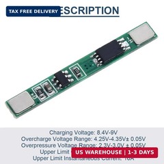 10 Pcs 1S 3.7V 3A Lithium Battery Protection Board BMS PCB Protection Board 1865