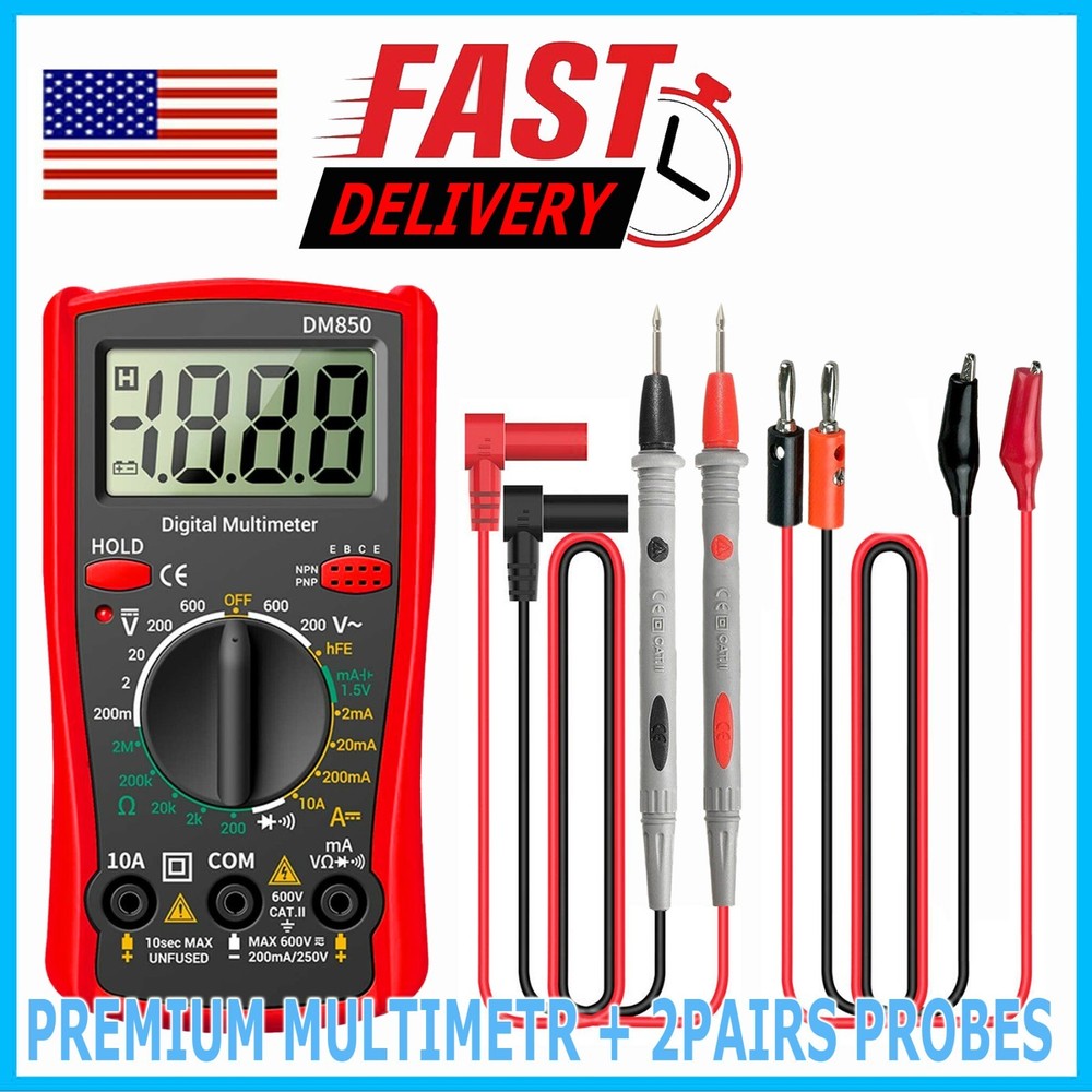 Digital Multimeter Voltmeter DM850 AC DC Ammeter Ohmmeter Volt Meter Tester Ohm