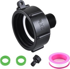 IBC Tote Tank Water Adapter Coarse Thread 2″Drain Plug Connector For Garden Hose