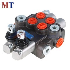 11 GPM 2 Spool SAE Ports Hydraulic Monoblock Double Acting Control Valve