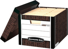 Bankers Box 12-Pack R-Kive Heavy Duty File Storage Boxes with Lids, Fastfold Ass