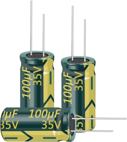 20pcs 35V 100UF Capacitor 6X12MM(0.24×0.47in) High Frequency Aluminum