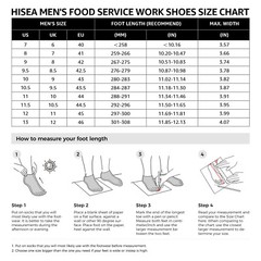 HISEA Men’s Non-Slip Shoes Slip-On Chef Shoes Water Resistant Kitchen Work Shoes