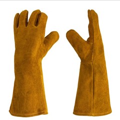 Heat Resistant Welding Gloves Leather Safety Gloves for Work Construction Large