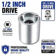 M8-1.25 Steel 8mm Tri-Groove Tamper Proof Security Nuts- 8pcs & #30 Socket