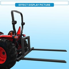 3 Pt Hitch Pallet Fork Attachments for Category 1 Tractors 1500LBS Adjustable