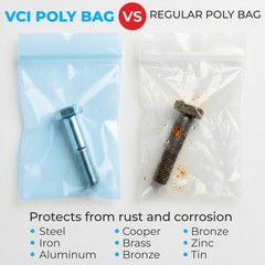 VCI Reclosable Poly Bags 10″ x 12″, Pack of 10-4 mil Heavy Duty VCI Anti-Corr…