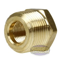 3/4″ x 3/8″ Male NPTF x Female NPTF Hex Bushing Reducer Solid Brass Pipe Fitting