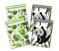 10×13 Tropical Palm Leaves & Panda Bear Poly Mailers, USPS Shipping Mailing Bags