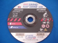 7″ SAIT Fast A24N Grinding wheel General Purpose Steel 20081 7″ 1/4″ 7/8″